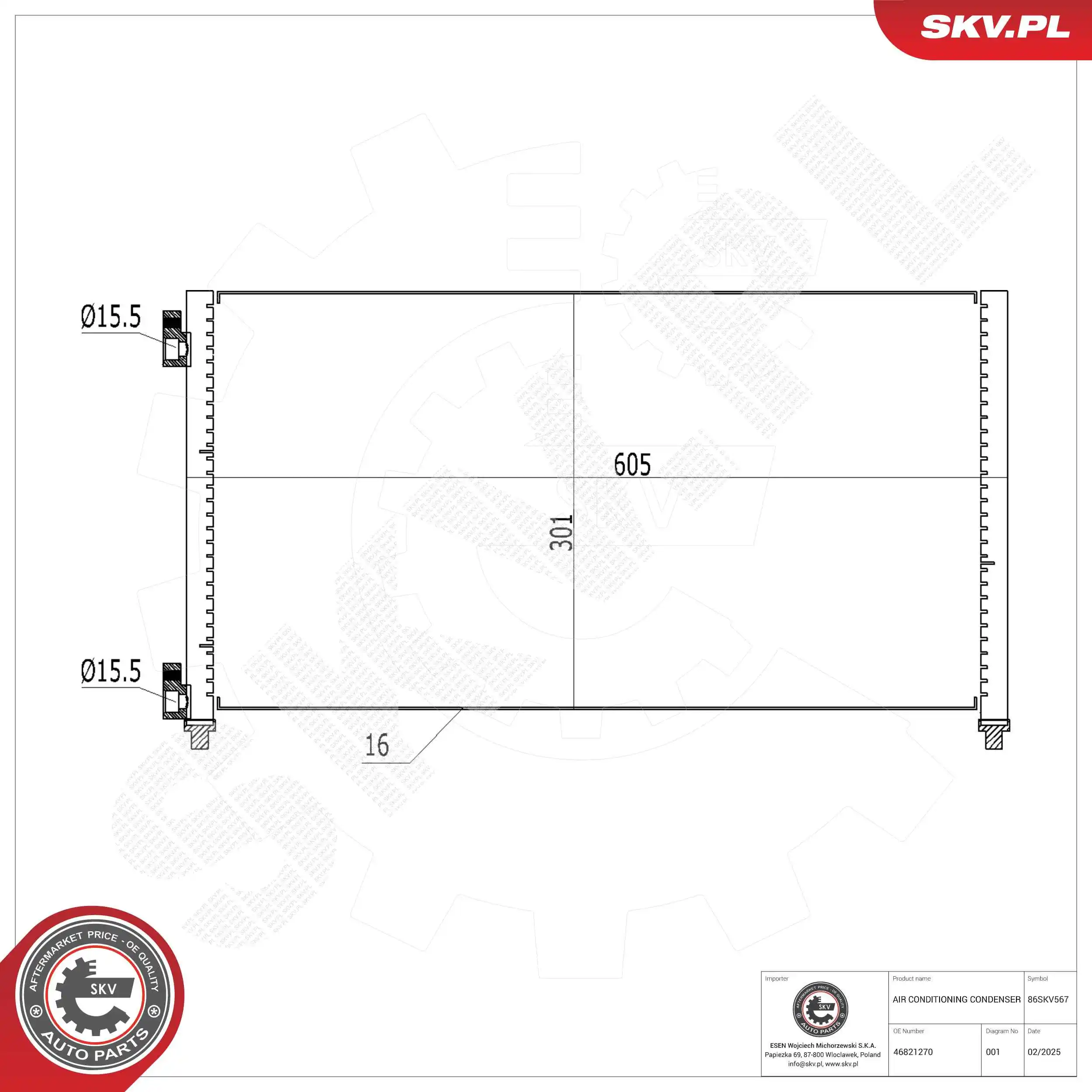 Condenser, air conditioning